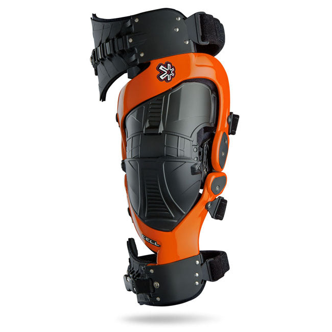 Asterisk Cell Motorcycle Knee Brace Pair  - Orange