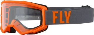 Fly Racing Focus Motorcycle Youth Goggles With Clear Lens -  Grey/Orange