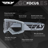 Fly Racing Focus Motorcycle Goggles With Clear Lens -  Grey/Dark Grey