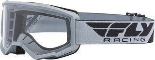 Fly Racing Focus Motorcycle Goggles With Clear Lens -  Grey/Dark Grey