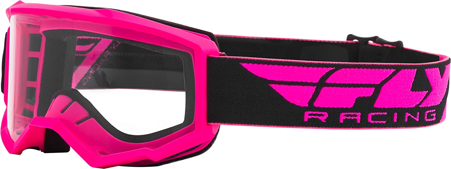 Fly Racing Focus Motorcycle Goggles With Clear Lens -  Pink/Black