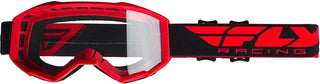 Fly Racing Focus Motorcycle Youth Goggles With Clear Lens -  Red/White