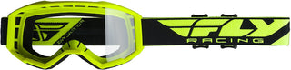 Fly Racing Focus Motorcycle Youth Goggles With Clear Lens -  Hi-Viz/Black