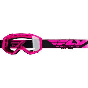 Fly Racing Focus Motorcycle Youth Goggles With Clear Lens -  Pink/Black
