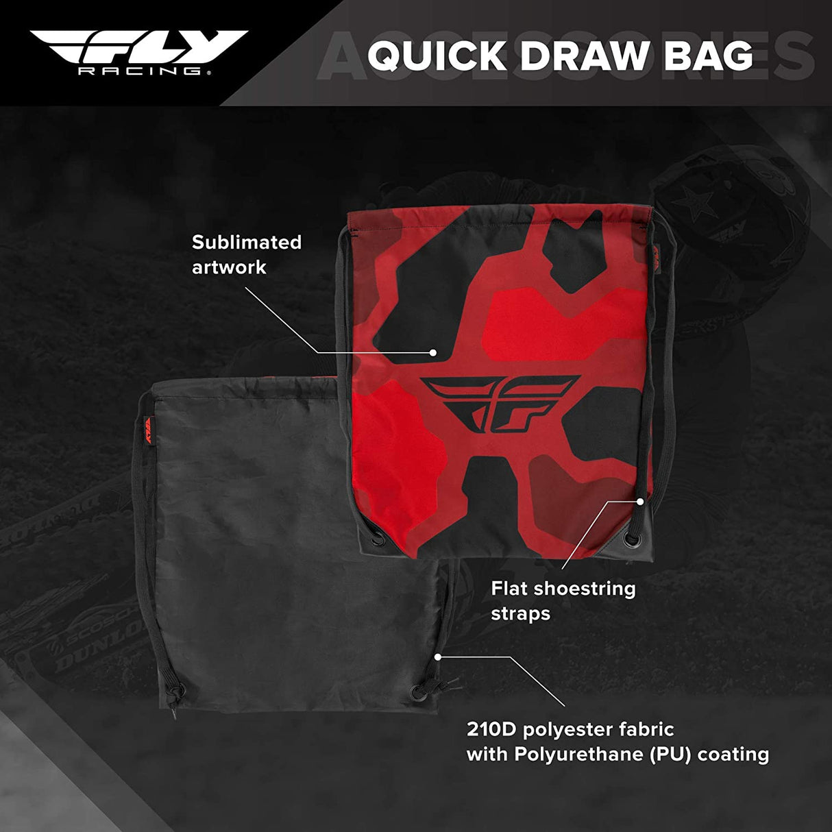 Fly Racing Quick Draw Bag - Red/Black/Camo
