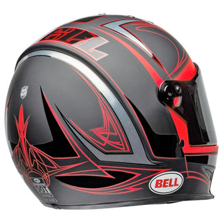 Bell Eliminator SE Hartluck Motorcycle Helmet - Matte/Gloss Black/Red/White