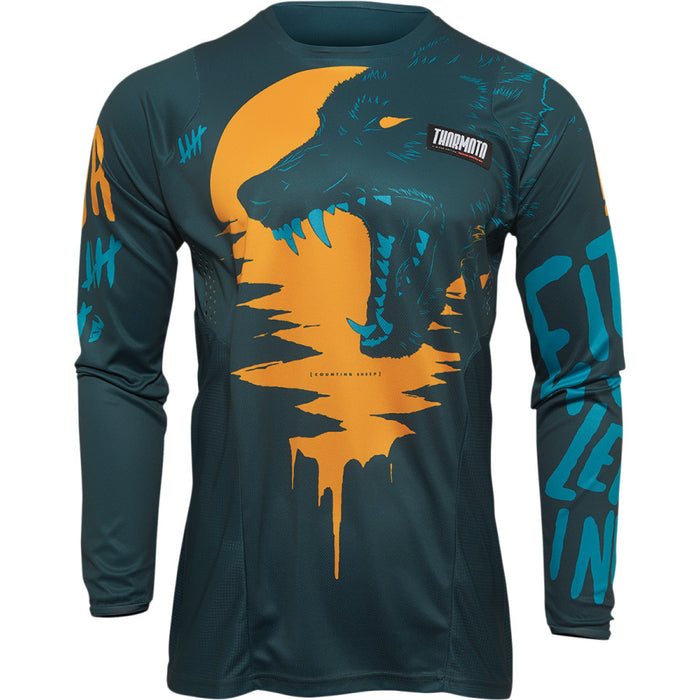 Thor Youth Pulse Counting Sheep Jersey - Teal/Tangerine