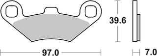 SBS FRICTION - Sinter Front / Rear ATV Brake Pads - 716ATS-