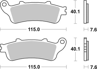 SBS Organic Brake Pads Front-Rear - 721HF-