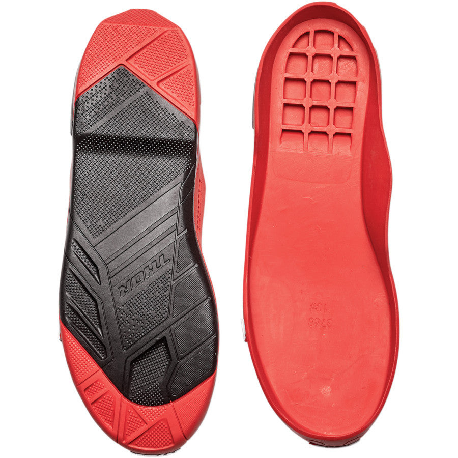 Thor Radial Boot Replacement Outsole - Black/Red