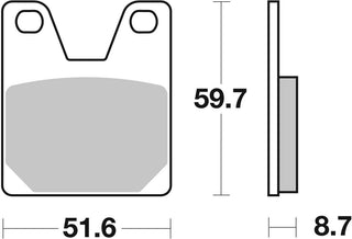 SBS FRICTION - Ceramic Rear Brake Pads - 733HF-