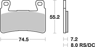 SBS Street Performance Evo SP Pads - 734SP-