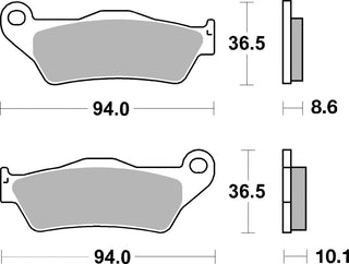 SBS FRICTION - Ceramic Rear Brake Pads - 742HF-