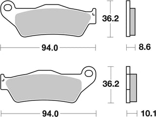 SBS FRICTION - Sinter Rear Brake Pads - 742LS-