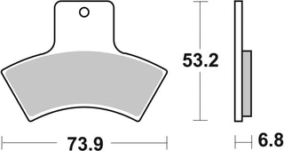 SBS FRICTION - Sinter ATV Rear Brake Pads - 755ATS-