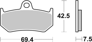 SBS FRICTION - Sinter Rear Brake Pads - 763LS-