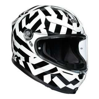 AGV K-6 Secret Motorcycle Full Face Helmet - Black/White