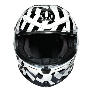 AGV K-6 Secret Motorcycle Full Face Helmet - Black/White