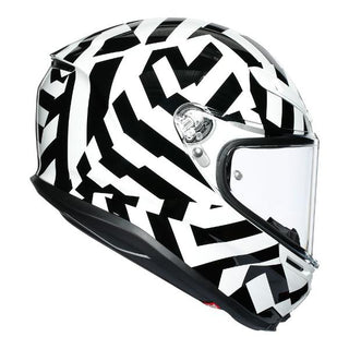 AGV K-6 Secret Motorcycle Full Face Helmet - Black/White