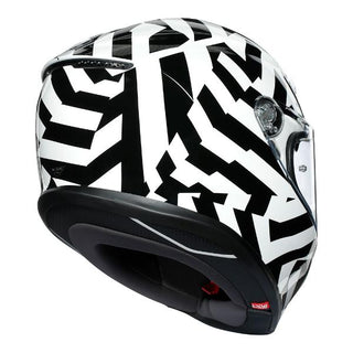 AGV K-6 Secret Motorcycle Full Face Helmet - Black/White