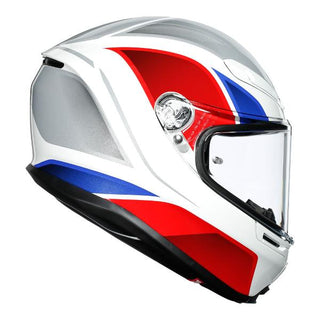 AGV K-6 Hyphen Motorcycle Full Face Helmet - White/Red/Blue