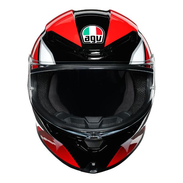 AGV K-6 Hyphen Motorcycle Full Face Helmet - Black/Red/White