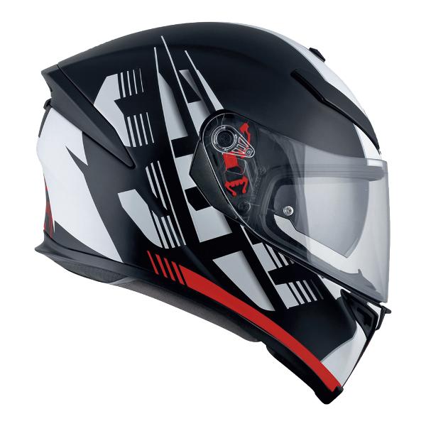 AGV K5 S Darkstorm Motorcycle Helmet - Matt Black/Red