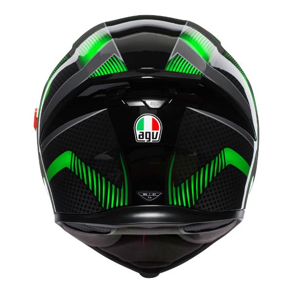 AGV K5 S Hurricane 2.0 Motorcycle Helmet -  Black/Green