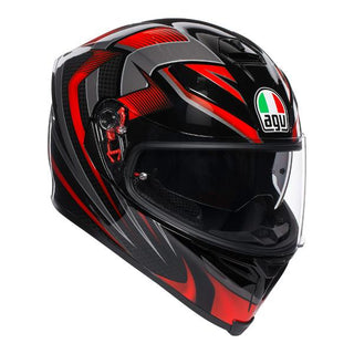 AGV K5 S Hurricane 2.0 Motorcycle Helmet -  Black/Red