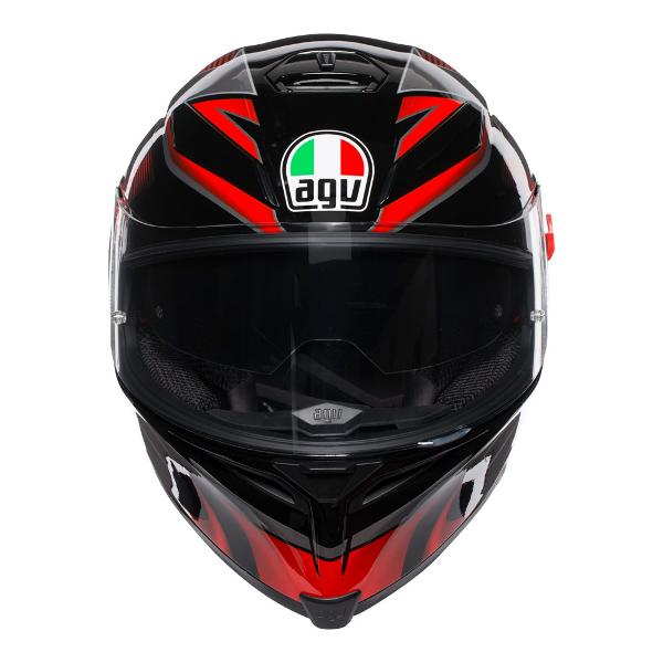 AGV K5 S Hurricane 2.0 Motorcycle Helmet -  Black/Red