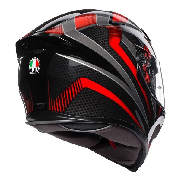 AGV K5 S Hurricane 2.0 Motorcycle Helmet -  Black/Red