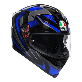 AGV K5 S Hurricane 2.0 Motorcycle Helmet -  Black/Blue