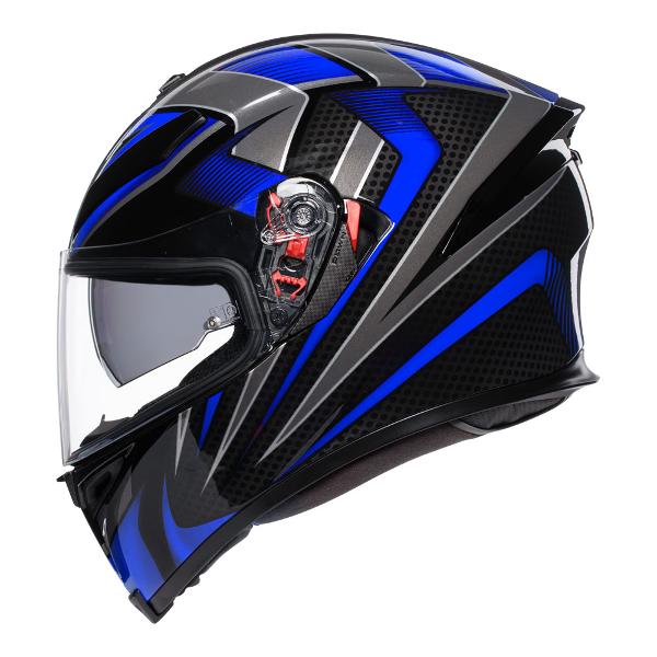 AGV K5 S Hurricane 2.0 Motorcycle Helmet -  Black/Blue