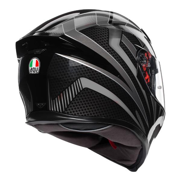 AGV K5 S Hurricane 2.0 Motorcycle Helmet -  Black/Silver