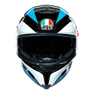 AGV K5-S Core Motorcycle Full Face Helmet - Black/Cyan/Yellow Fluro