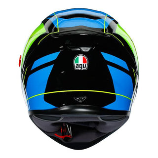 AGV K5-S Core Motorcycle Full Face Helmet - Black/Cyan/Yellow Fluro