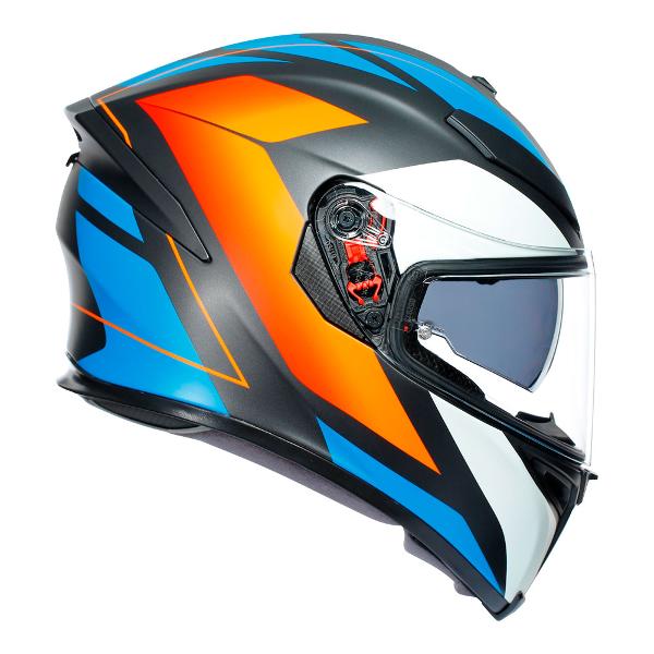AGV K5-S Core Motorcycle Full Face Helmet Black/Blue/Orange
