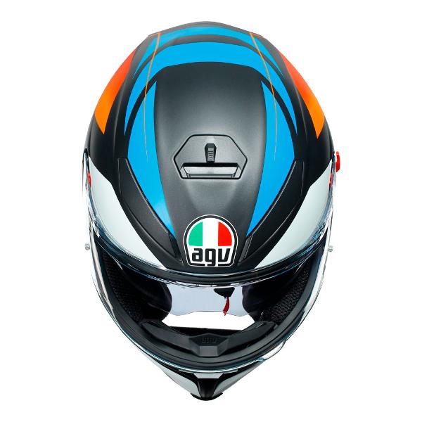 AGV K5-S Core Motorcycle Full Face Helmet - Black/Blue/Orange