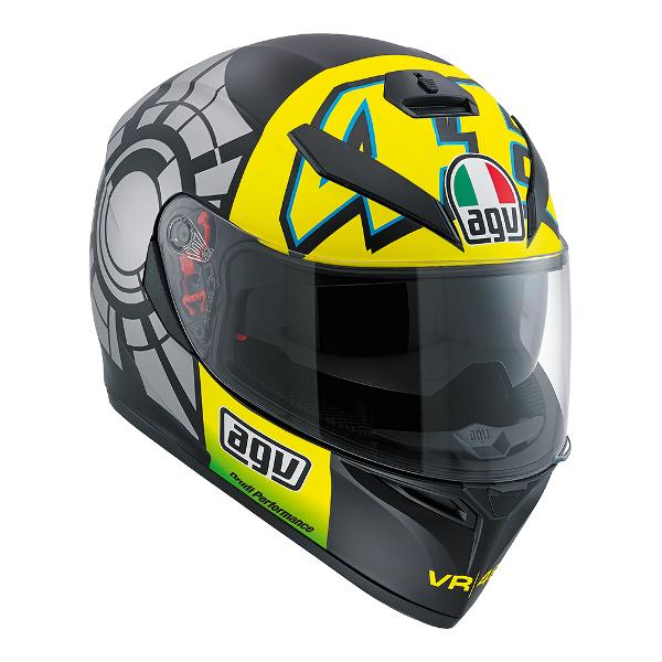AGV K3 SV Winter Test 2012 Motorcycle Helmet - Black/Yellow