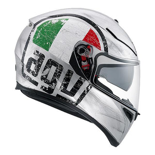 AGV K3 SV Silver Scudetto Motorcycle helmet - Matte Silver