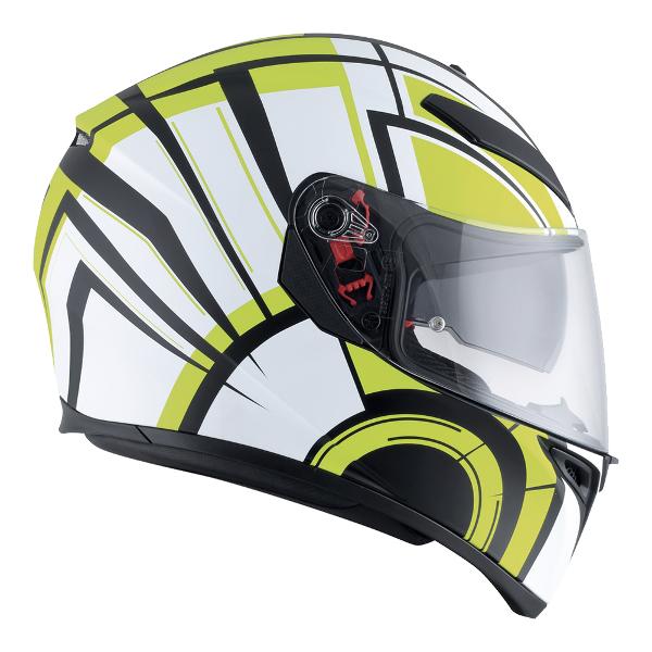 AGV K3 SV Avior Motorcycle Helmet - Matte White/Lime