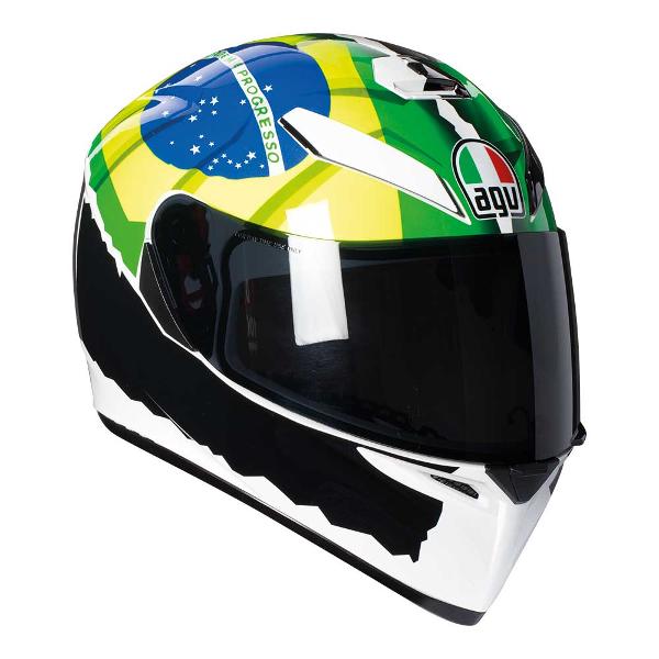 AGV K3 SV Morbidelli Motorcycle Helmet - Green/Yellow/White