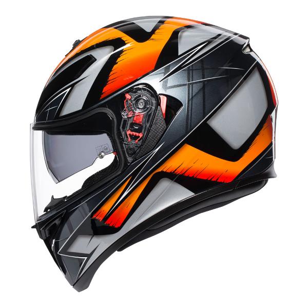 AGV K3 SV Liquefy Motorcycle Helmet - Black/Orange