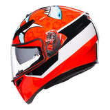 AGV K3 SV Attack Motorcycle Helmet - Red/Black/White