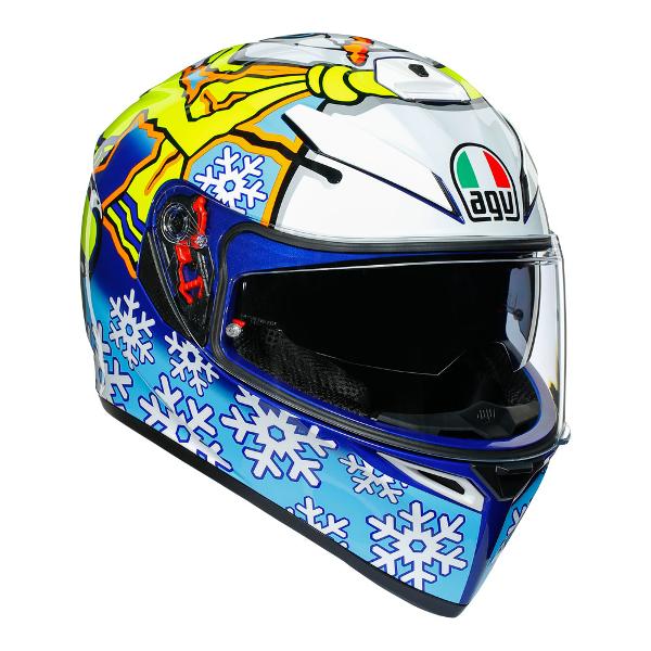 AGV K3 SV Rossi Winter Test 2016 Motorcycle Full Face Helmet - White/Blue
