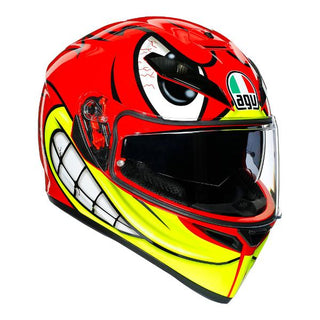 AGV K3 SV Birdy Motorcycle Full Face Helmet - Red/Yellow