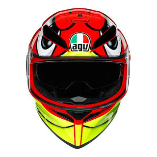 AGV K3 SV Birdy Motorcycle Full Face Helmet - Red/Yellow