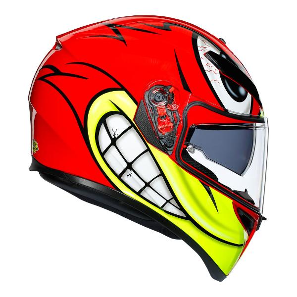 AGV K3 SV Birdy Motorcycle Full Face Helmet - Red/Yellow