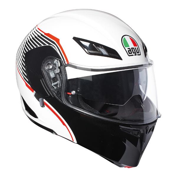 AGV Compact ST Verm Motorcycle Helmet - White/Black/Red
