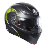 AGV Compact ST Verm Motorcycle Helmet - Matte Black/Yellow Fluro